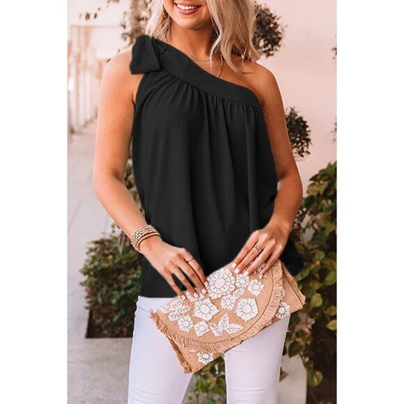 Azura Exchange Tie On Shoulder Sleeveless Top - Picture 5 of 8